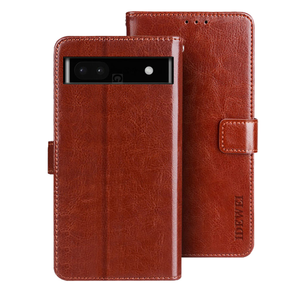 IDEWEI For Google Pixel 7a Anti-drop Cell Phone Cover Stand Wallet Protective PU Leather Phone Case IDEWEI For Google Pixel 7a Anti-drop Cell Phone Cover Stand Wallet Protective PU Leather Phone Case